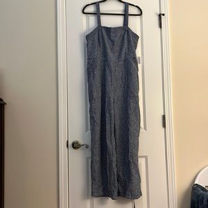 Old Navy Blue Chambray Sleeveless Jumpsuit L